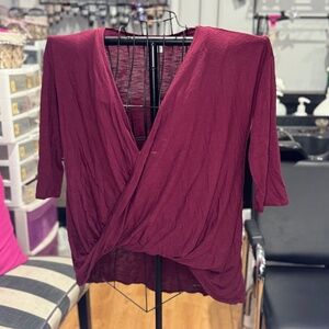 Half Sleeve Wrap Blouse